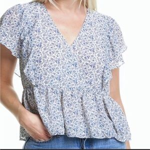 NWT Madewell spring floral blouse